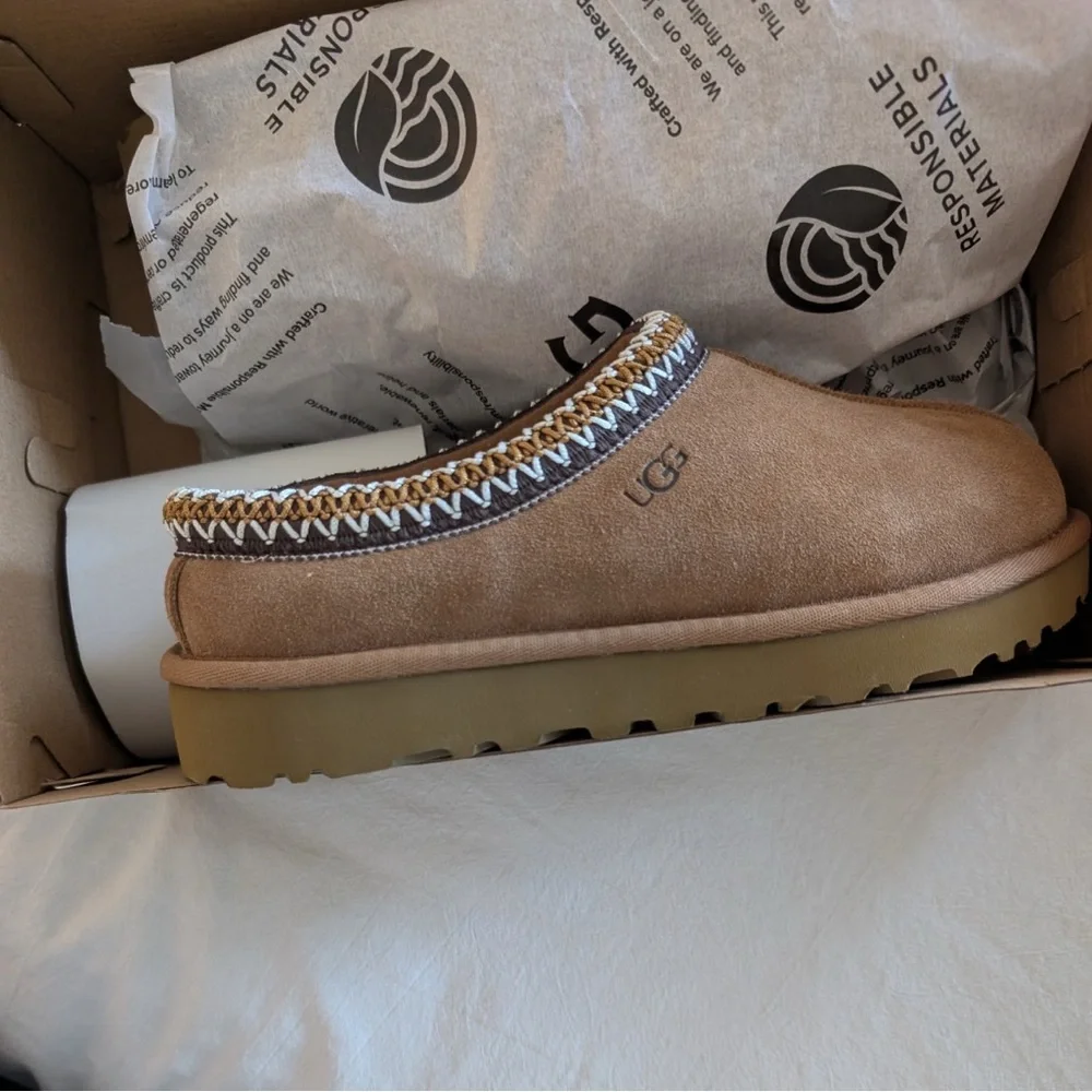 UGG Chestnut Tasman Suede Slip-On Shoes - Picture 1 of 1